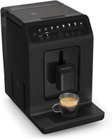 Krups EA897B Evidence ECOdesign automatisk espressomaskine, automatisk espresso- og cappuccinofunktion, Quattro Force-teknologi, one-touch mælkekopper, 8 forudindstillinger, mælkesystem, 1450W