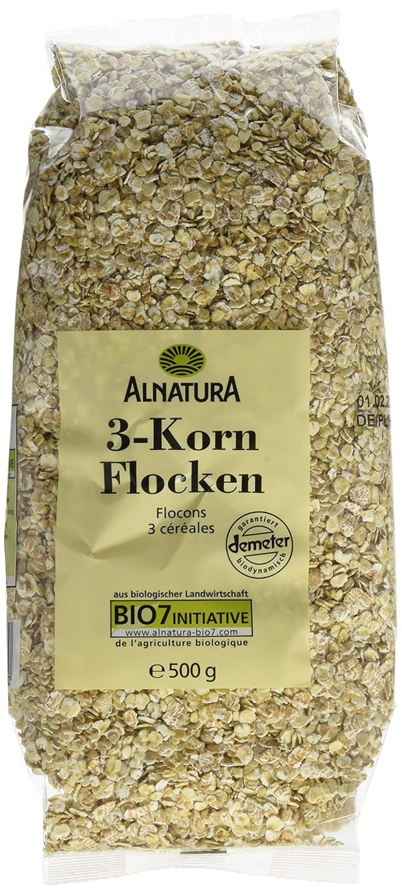 Bio 3-Korn Flocken, 500 G Cereals Naty Shop Standardtitel