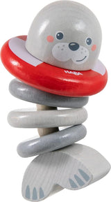 HABA 306691 - Rangle figur segl, gribelegetøj fra 6 måneder, Made in Germany, grå Baby Toys Naty Shop