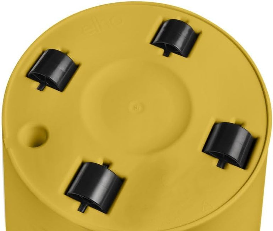elho Loft Urban Round 40 - Udendørs urtepotter - 100% genbrugsplast - Ø 38,5 x H 35,3 cm - Gul/Ocher