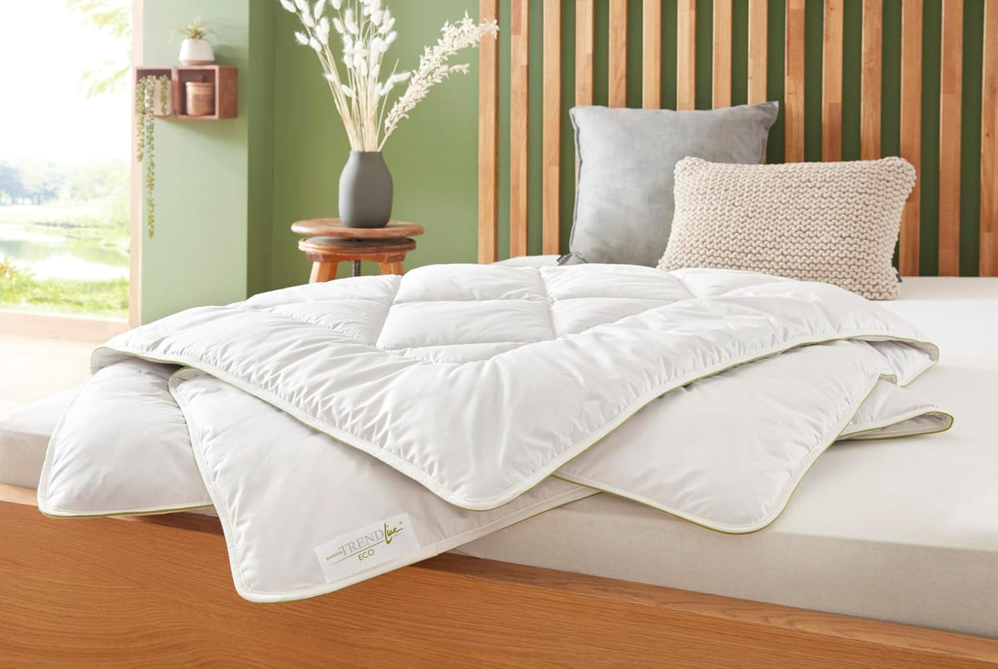 Badenia Trendline Eco Quilt Camel Lightweight 155 X 220 Cm, hvid, Oeko-Tex certificeret, produceret efter den tyske kvalitetsstandard Quilts og quilts Naty Shop 135 X 200 Mono quilt til alle årstider