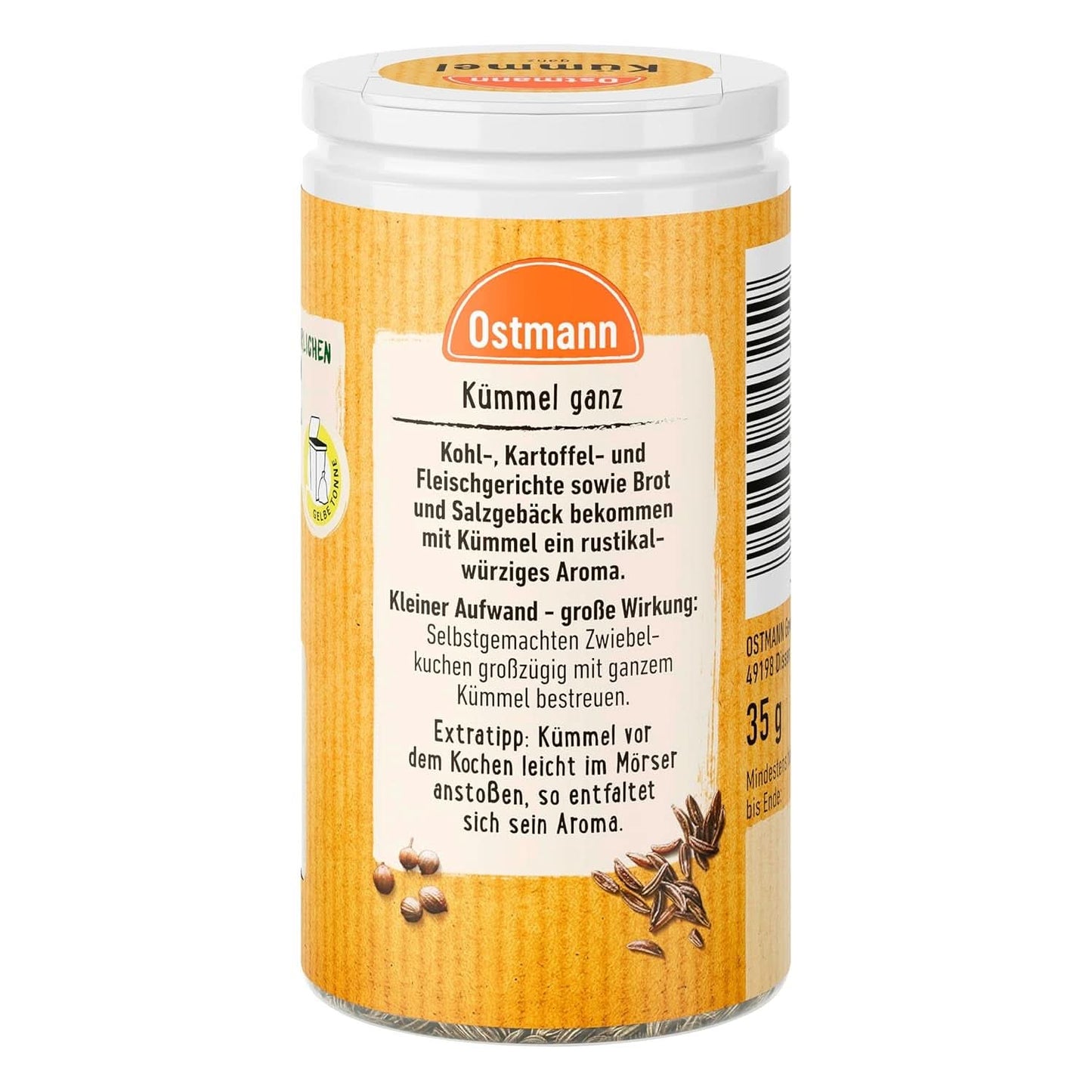 Ostmann - Hel spidskommen, 35 gram Condimente Naty Shop