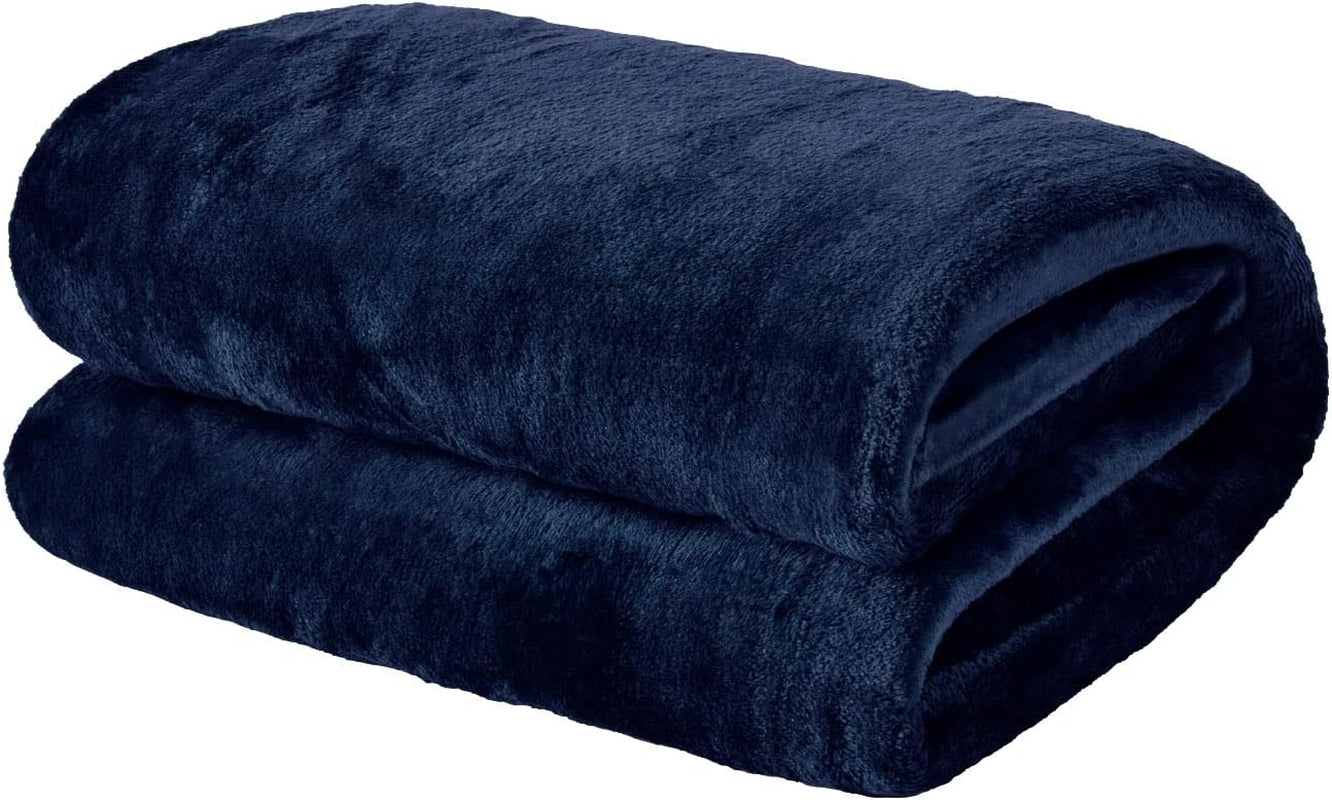 Brentford's Ultra Soft Fleece Sengetæppe, Sølvgrå, Stor dobbeltseng - 150 X 200 cm Senge og tæpper Beuche den Brentfords-Store Marineblå 120 X 150 Cm