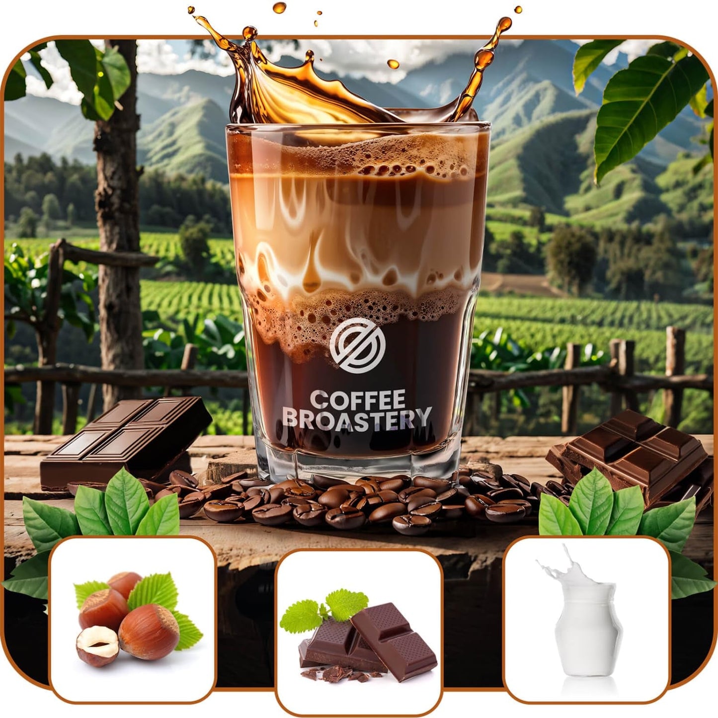 Sæt kaffebønner 2x1kg 2000g | Brasilien Mogiana | Brasiliansk kaffe | Særlig kaffe | Frisk stegt | Håndværksmæssig kafferister