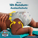 Pampers Baby-Dry Puppy Patrol Edition bleer, størrelse 5, 186 bleer, 11 kg - 16 kg, op til 100 % lækagebeskyttelse og komfort hele natten
