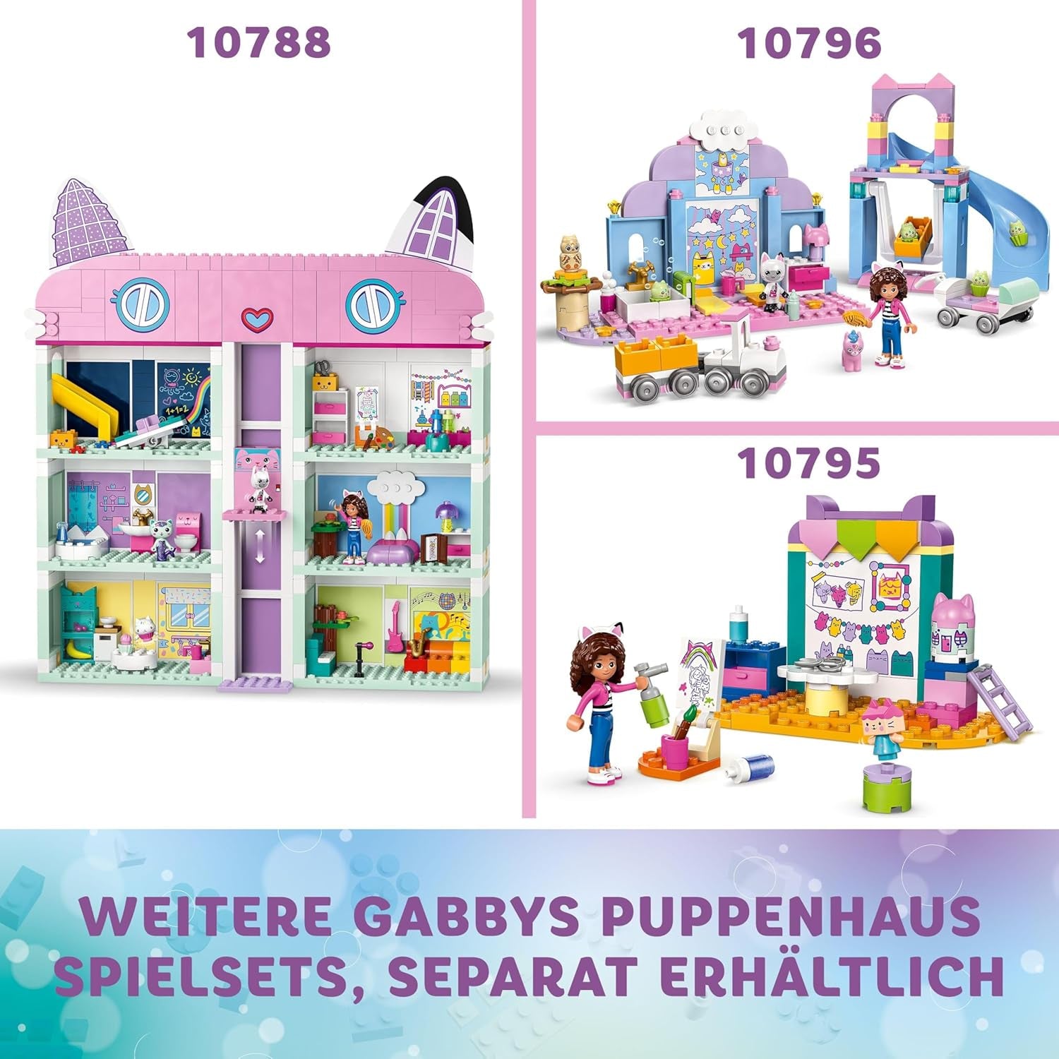 LEGO 4+ Gabbys dukkehus Håndværkssjov med babyæske, rollelegesæt, kreative kunst- og håndværkssæt til piger og drenge 4 år, model legetøjshus 10795 byggesæt Beuche den LEGO-Store