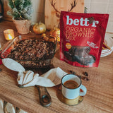 Bettr Organic Brownie Mix - Økologiske, veganske og glutenfri brownies med rig kakaosmag, 6 x 400 gram Kitchen Naty Shop