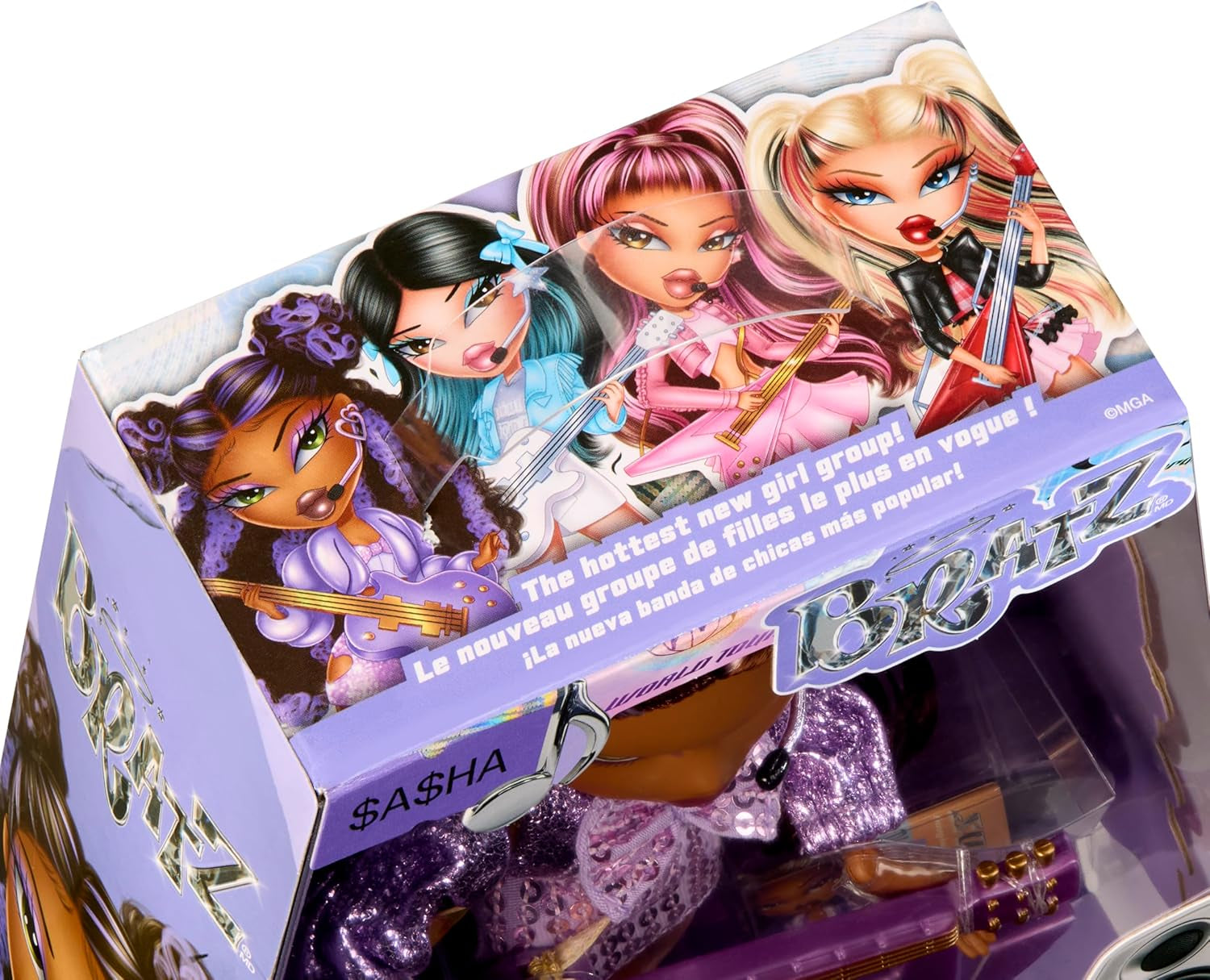BRATZ Pop Starz Sasha – Modedukke med samlernøglering, outfit og musikalsk tilbehør