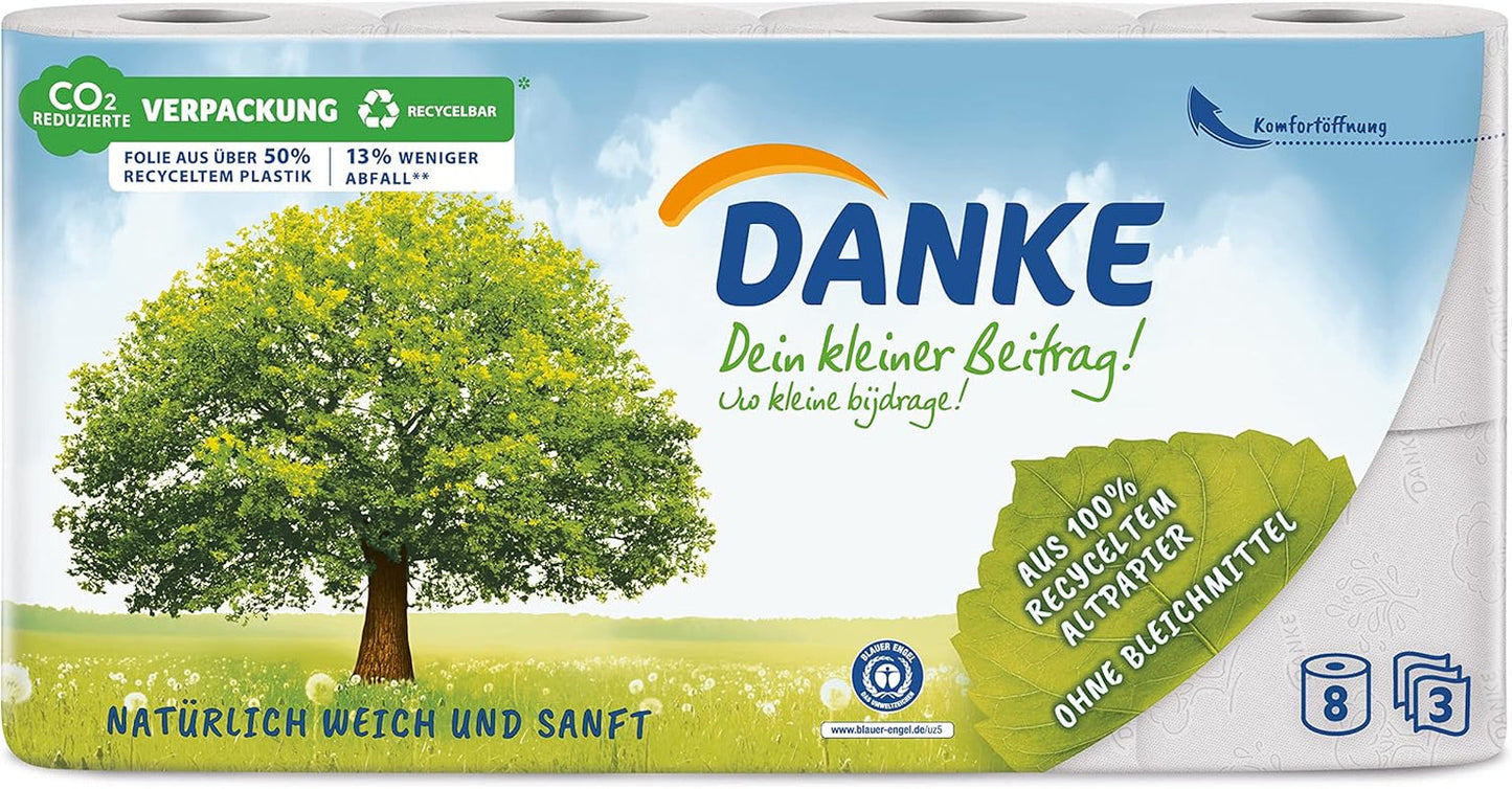 Toiletpapir Tak 56 stk, ruller 7X8, 3 lag