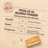 Frolle Al Burro Fingers. Biscotti Traditionelt tilberedt Come Una Volta. Ideel Come Fine Pasto Goloso, Ma Anche Da Abbinare Al the O Al Caffè. Emballage Ja 150 G