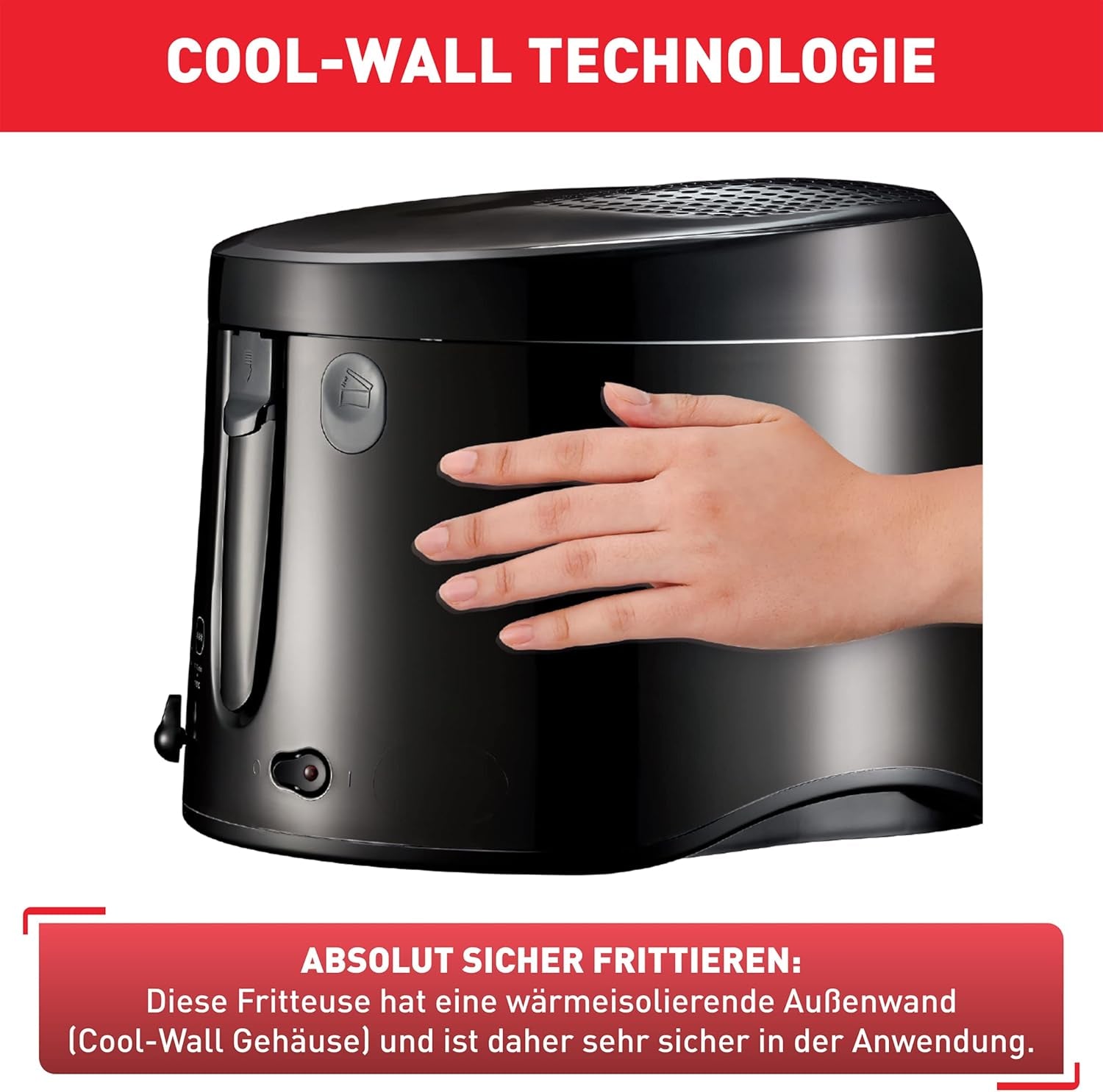 Tefal Maxi Frituregryde, Cool Wall Technology, 1,2 Kg, justerbar termostat Hvidevarer Naty Shop