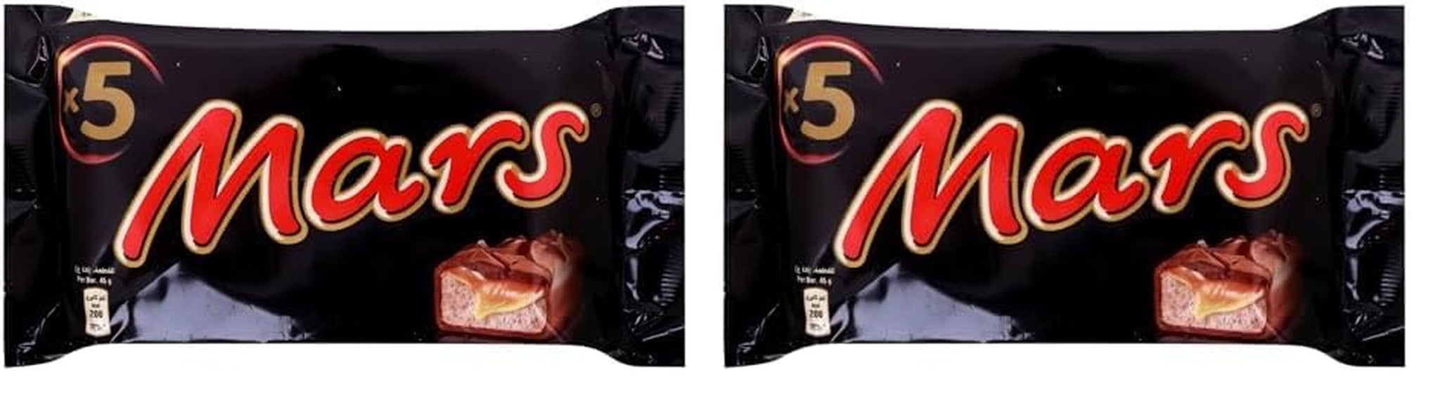 Mars chokoladestænger karamelchokolade 1 pakke 5 stænger (1 x 225 g) (pakke med 2)