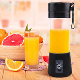 Mixer Smoothie Maker Tragbarer Entefter: 380Ml Standmixer Persönlicher Shaker Proteinshake Mit 6 Edelstahlmesser Tragbar-Bpa-Freie Mit Usb-Mixbecher Für Shakes,Saftoutdoor,Schwarz Bucatarie Naty Shop
