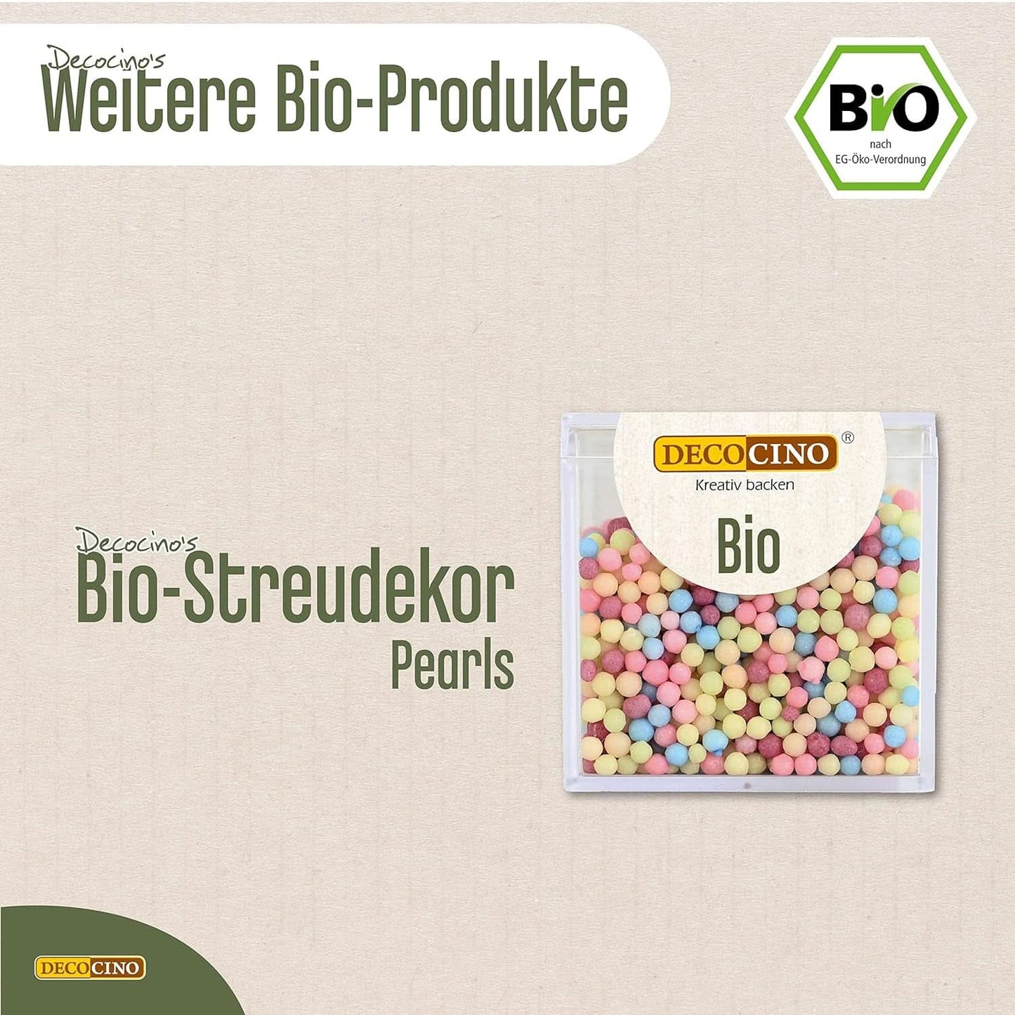 DECOCINO Økologisk Dextrose Vegansk Sukkerdrys, 60 gram Sprinkles Naty Shop