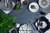 Excelsa Boheme Noir tallerkensæt, 18 dele, Porcelæn, Schwarz