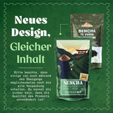 Naturalebio Japansk Sencha te - 200 g Økologisk grøn te - 100% ren og naturlig Sencha grøn te - løse blade fra den første høst - økologisk produkt dyrket i Japan