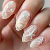 3D Gel Nail Art Silikonformen Gießformen Ocean Nail Charms Nageldesign Silikonform Quallen Muschel Nagelstempel Koralle Seestern Nagelschablonen Sommer Nagel Charms Nagel Schablone Nägel Tilbehør