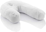 Innovagoods ergonomisk U-formet pude til sidesovende, ideel til graviditet, fremmer rolig vejrtrækning, reducerer snorken, bomuld og polyester, hvid, 39 X 57 X 14 cm Cervikal ortopædiske puder Naty Shop Standardtitel