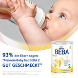 BEBA 2 - Tilskudsmælk efter 6 måneder, med 5 HMO-komplekser, alderssvarende proteinindhold, laktosefri, palmeoliefri, fiskeoliefri, babymad, babymælkpulver, 3 stk. (3 x 800 g)