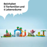 LEGO DUPLO Town Wild Animal Families 3-i-1 sæt, pædagogisk legetøj til småbørn med skildpadder, tigre, elefanter, hjorte, pandaer, sæt til førskolebørn fra 2 år, byggelegetøj med dyrefigurer 10446 byggesæt Beuche den LEGO-Store