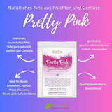 Pretty Pink Natürliche Lebensmittelfarbe Pulver Rosa (Roh Vegan) Pastel Rose Bis Intensiv Rosa-Rot - Essbare Farbe Für Lebensmittel Aus Früchten Und Gemüse - Naturlig fødevarefarve | Pureraw 5G Naty Shop