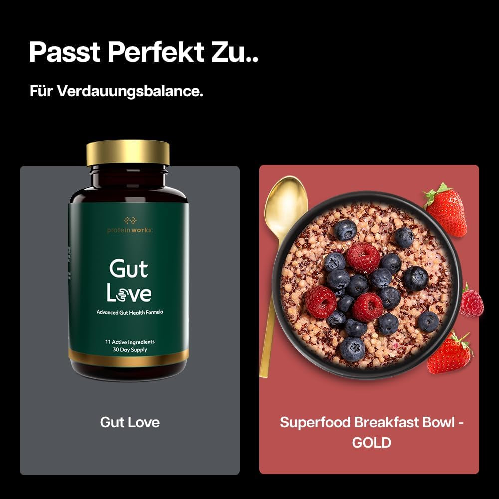 Protein virker | Superfood morgenmad - GULD Innovation, prisvindende korn, proteinmüsli, næringsrig med korn, frø og havre, fiberrig, æble og kanel, 10 portioner, 600 g