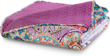 Decoking 12222 Sengetæppe 200X220 Cm Pink Violet Hvid Farvet Antracit Sengetæppe To Sider Farvet Pink Hvid Violet Quilting Bibi Senge og tæpper Besuche den DecoKing-Store