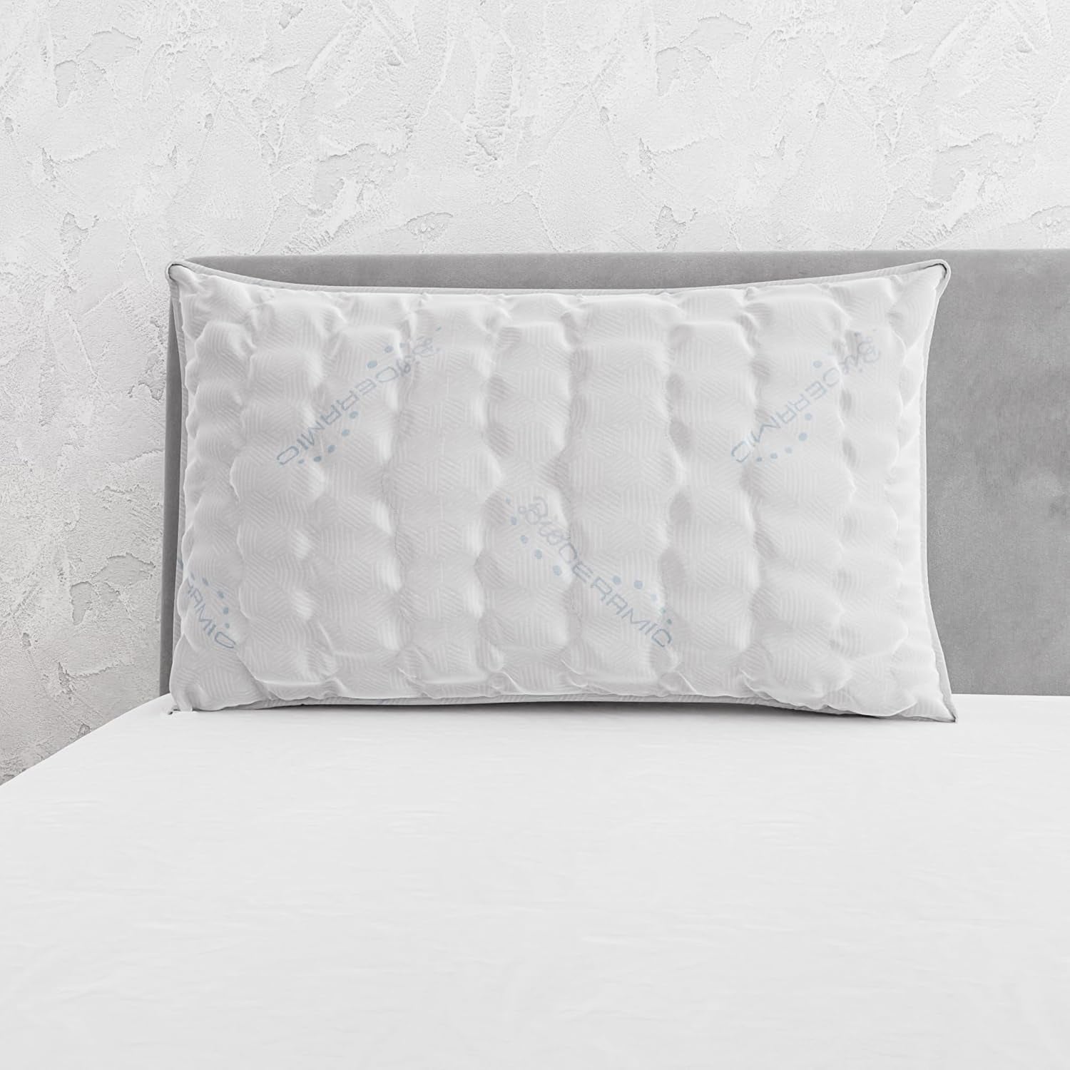Italiensk sengetøj MB Home Italia, pude, biokeramik, lysegrå, 45 x 75 cm Naty Shop standardpuder