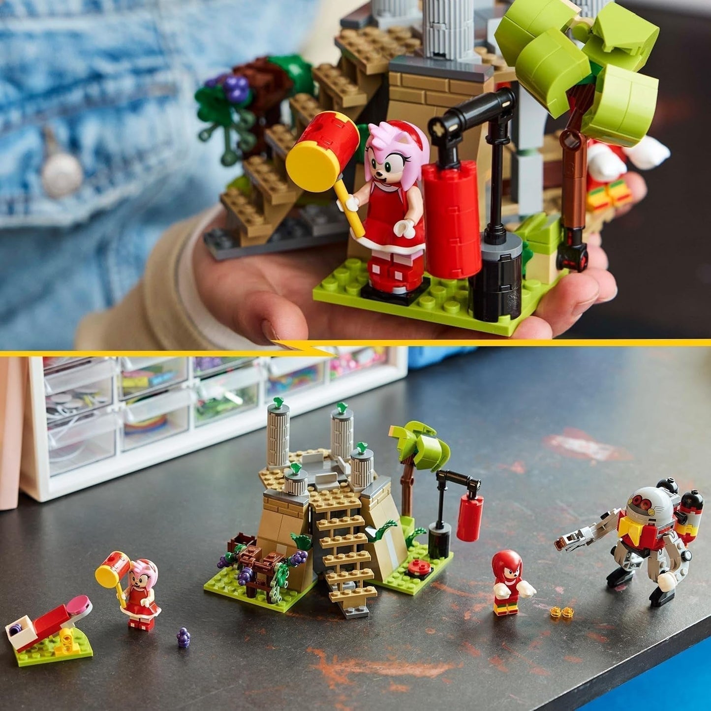 LEGO Sonic the Hedgehog Knuckles And The Shrine Of Master Emerald Samlet legetøj Gamer Gave Adventure Byggesæt til drenge og piger 8 år 76998 Byggesæt Besuche den LEGO-Store