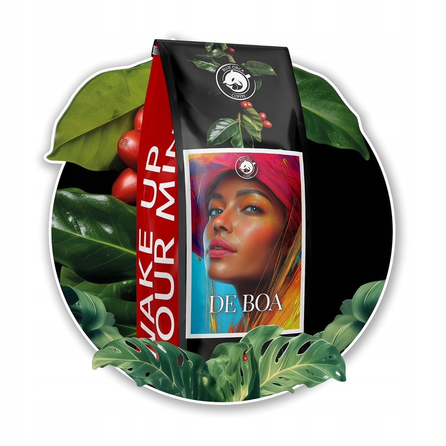 Malet kaffe DE BOA 1KG | 100% Arabica | med strejf af chokolade og nødder | mellemristede kaffebønner, lav surhedsgrad | ideel til espressomaskiner | Blue Orca kafferisteri