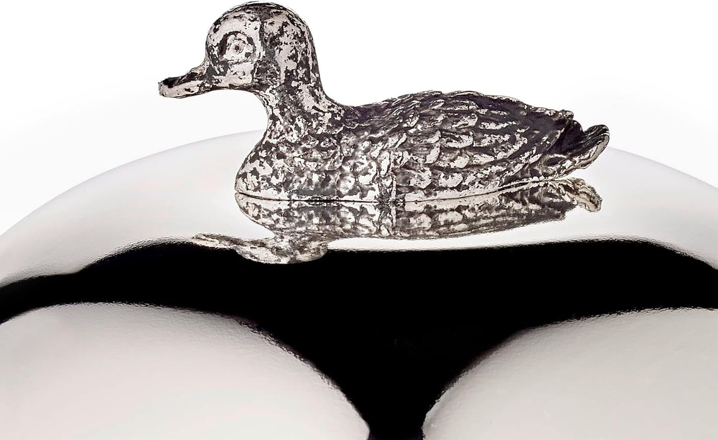 EDZARD andesyltetøjsglas (Ø 10 cm) lavet af sølv og glas - Æske og ske - Skål, sukkerbeholder, ost - Syltetøjsglas med låg, opbevaring med låg, gaveæske med lås