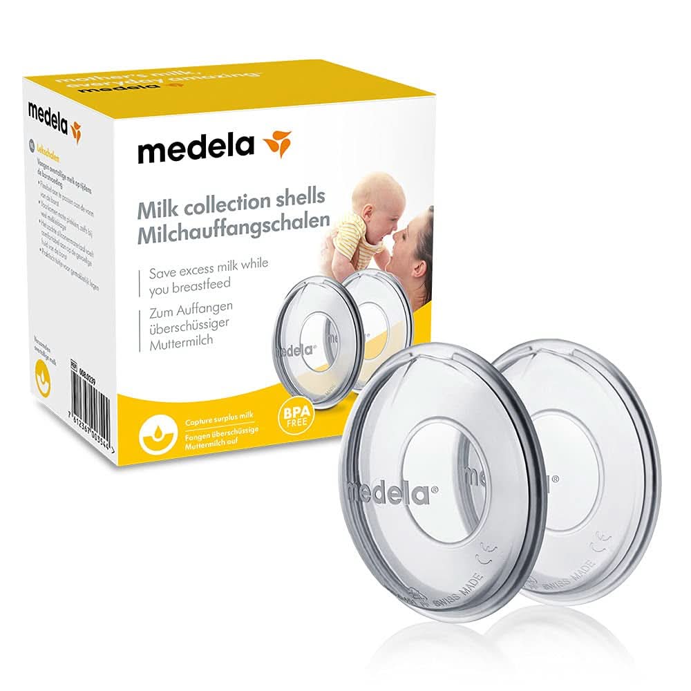 Medela Milk Collection Skaller - BPA-, Lavet af blød, fleksibel silikone, Indeholder 2 stk. Tilbehør Mad og Amning Bebe Naty Shop