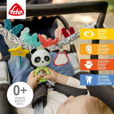 Fehn babymobilkæde Panda Baby Mobile - babymobilkæde med søde figurer - fleksibelt hængende babylegetøj - barnevognslegetøj til babyer og småbørn fra 0+ måneder Babylegetøj Naty Shop