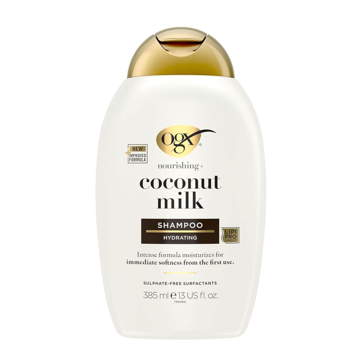 Shampoo med kokosmælk OGX (385 ml), fugtgivende effekt Bruser og bad Naty Shop 385 ml