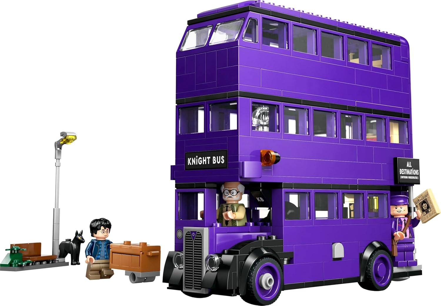 LEGO Harry Potter Adventures With The Travelling Knight Byggesæt 5 minifigurer inklusive Ernie Prang, Stan Shunpike & Padfoot Bus Legetøj til Wizarding World Fans Drenge og piger 8 år 76446 Byggesæt Beuche den LEGO-Store