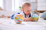 HABA Babyball Rainbow World - Blød bold fra 6 måneder med farverige vejrmotiver, Ø 11 cm, perfekt til først at fange og lege med bolden - 1306318001 Jucarii Bebe Naty Shop