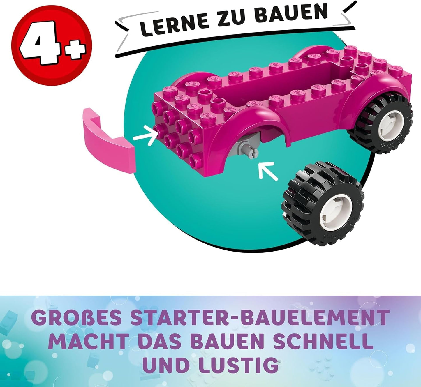 LEGO 4+ Gabbys Dukkehus Gabbys Festlokale, Disco-legesæt med rutsjebane og dyrefigurer til kreativt rolleleg, gave til piger og drenge fra 4 år 10797 Byggesæt Besuche den LEGO-Store