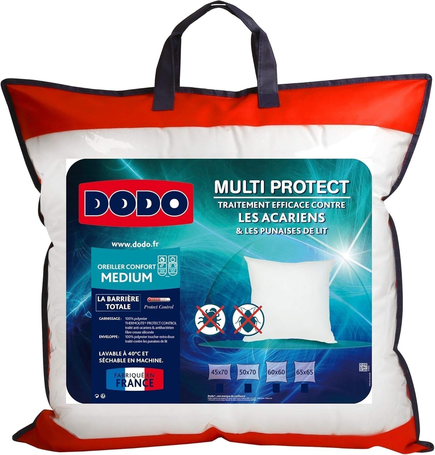 Vægmide- og væggeluspude 60 X 60 cm, medium komfort, Multi Protect-pude, blødhed og beskyttelse, kan maskinvaskes ved 40 °C Naty Shop standardpuder