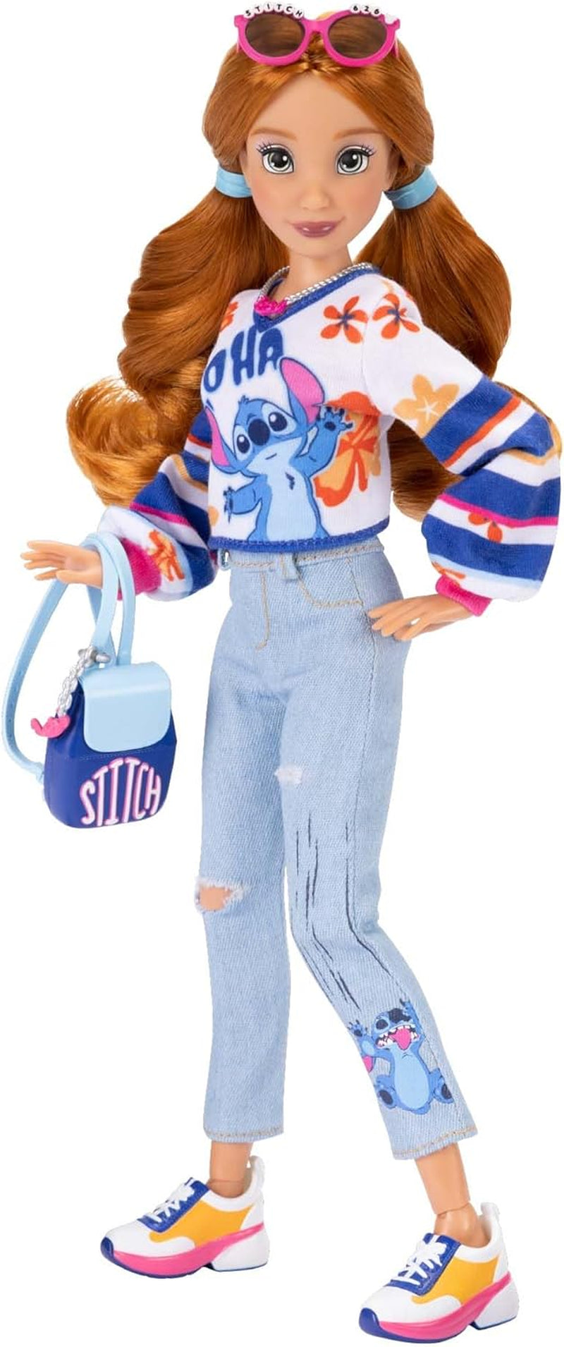 Disney ILY 4EVER Fashion Dolls Stitch med rødt hår 11,5" højt med 13 artikulationspunkter, to komplette Mix-And-Match-outfits og funklende Mickey-ring til dig! Naty Shop Dolls Standardtitel
