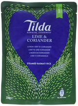TILDA dampet basmatiris med lime og koriander til mikroovn, 250 g