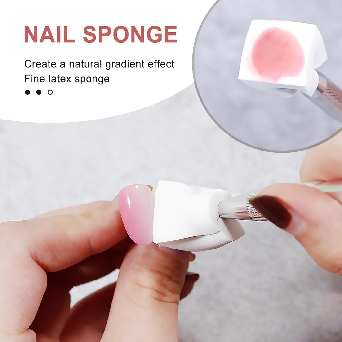 Qufiiry 200 Stück Nail Art Schwämme Mit Metallgreifer, Nagelkunst Schwammpinsel, Maniküre Zubehör Für Nägel, Um Eine Varavländ Von Gradient Nail Art Patterns To Create(White)
