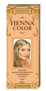 Henna Color 111 Natural Conditioner for Blond Hår Hårfarve Natural Hårfarveeffekt Henna Eco Hårfarve Naty Shop Beige (Blond) 75 Ml (1 Pakke)