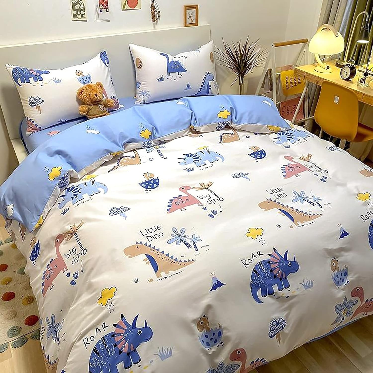 Sengetøj til børn, unisex, dinosaurer, bomuld Sengetøj - børn Naty Shop