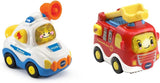 Vtech TUT TUT Baby Flitzer - Politi - I 1-5 år & TUT TUT Baby Flitzer - Brandbil - Legetøjsbil med musik, lysknap, interessante sætninger og lyde - I 1-5 år Bebe Toys Naty Shop Baby Flitzer brandbilpakke