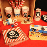 ARTS DE LA TABLE 20 bomuldsservietter, 33 X 33 cm, 3-lags, piratflag