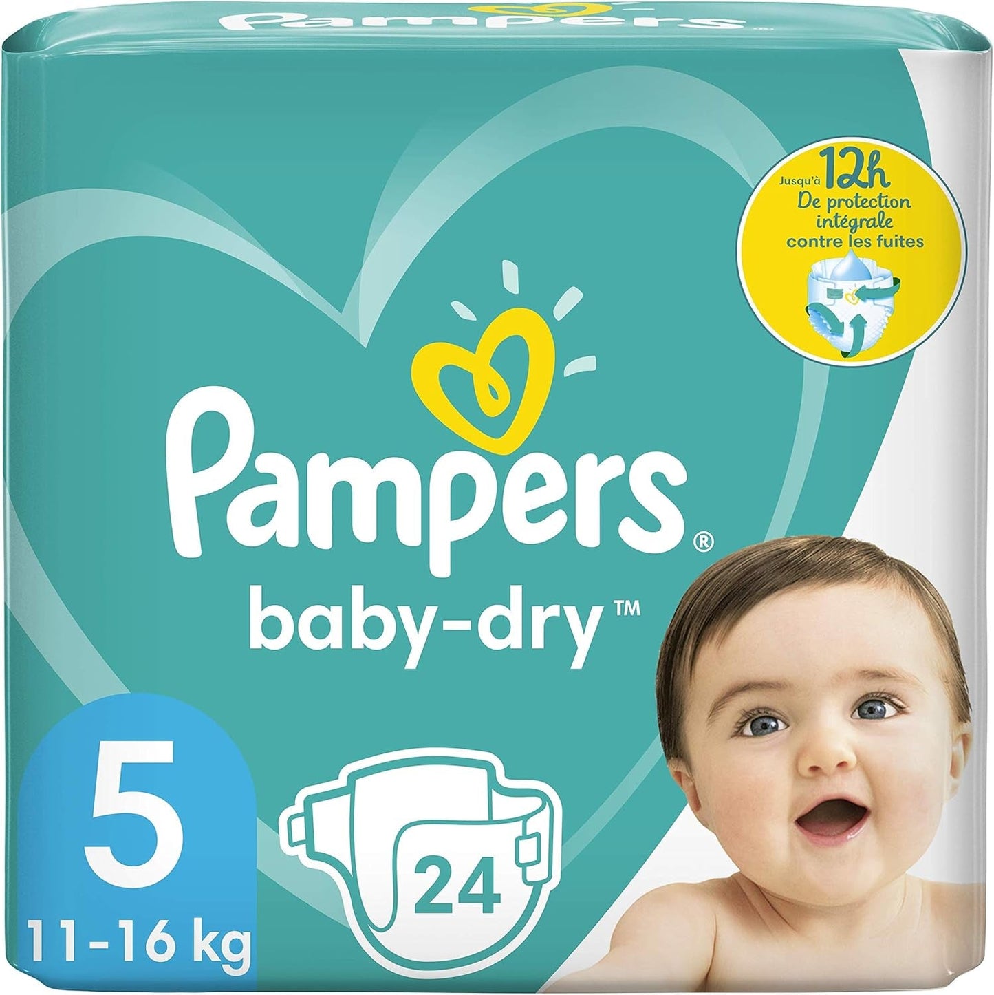 Pampers bleer til babyer str. 5 (11-16 kg), 24 stykker, op til 12 timers lækagebeskyttelse