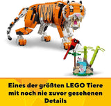 LEGO 31129 Creator Majestic Tiger, Panda eller Fish 3-i-1 Dyrefigursæt Legetøj til børn Drenge og piger Dyrebyggelegetøjsbyggesæt Besuche den LEGO-Store