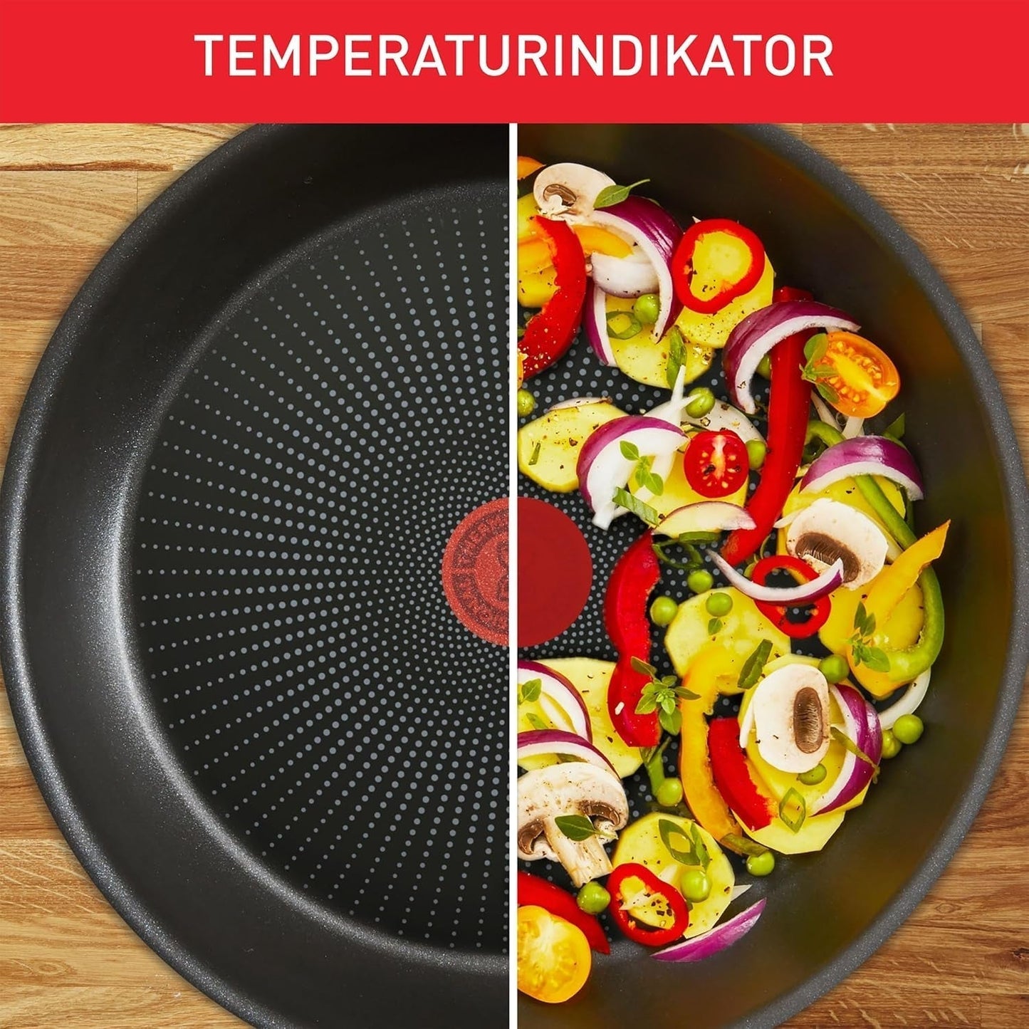 Tefal Genanvendt på, 100 % genanvendt aluminiumspande, non-stick belægning, induktion Gryder og pander Naty Shop