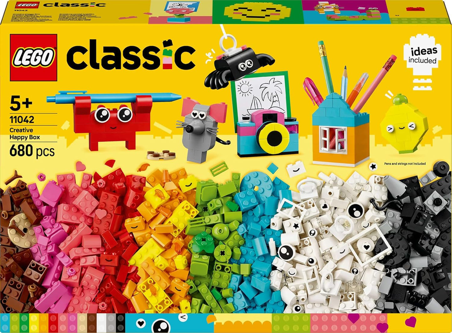 LEGO Classic Creative Fun Box, farverige byggeklodser til fantasifuldt rollespil, byggesæt til begyndere, legetøj til piger og drenge fra 5 år, genopbyggelige modeller 11042 byggesæt Besuche den LEGO-Store