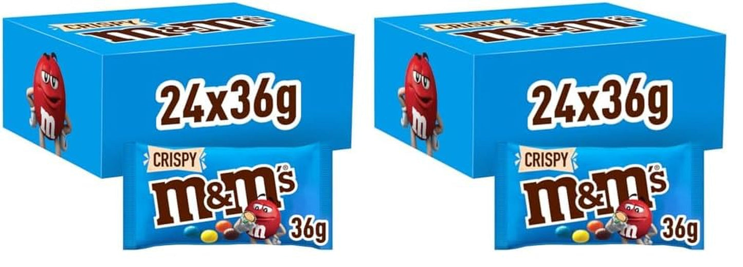 M&M's Peanut Chocolate Bulk Pack 24 x 45 g Chokolade Peanut Flavored Linser Chokoladegave (1080g) Ideel som en fodbold-tema-godbid